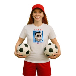 Tricou Dama cu fotbalistul Jamal Musiala-Bayern Mnchen din bumbac 100% - Img 4