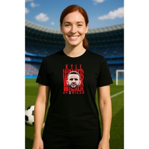 Tricou Dama cu fotbalistul Kyle Andrew Walker-AC Milan din bumbac 100% - Img 5