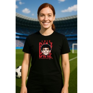 Tricou Dama cu fotbalistul Luis Fernando Daz Marulanda-Liverpool FC din bumbac 100% - Img 8
