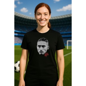 Tricou Dama cu fotbalistul Raphael Dias Belloli-FC Barcelona din bumbac 100% - Img 5