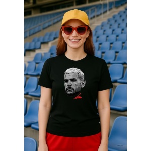 Tricou Dama cu fotbalistul Theo Hernandez-AC Milan din bumbac 100%