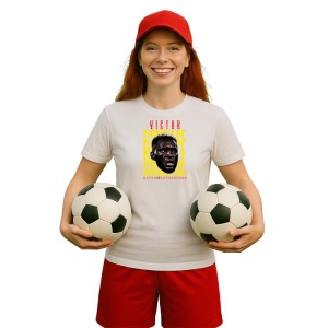 Tricou Dama cu fotbalistul Victor Okoh Boniface-Bayer Leverkusen din bumbac 100% - Img 9