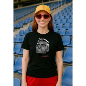 Tricou Dama cu fotbalistul Victor Osimhen-Napoli din bumbac 100% - Img 2