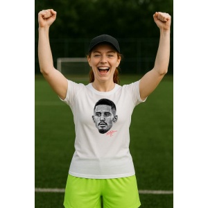 Tricou Dama cu fotbalistul William Saliba-Arsenal FC din bumbac 100% - Img 8