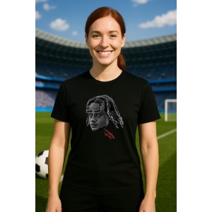 Tricou Dama cu fotbalistul Xavi Simons-RB Leipzig din bumbac 100% - Img 5