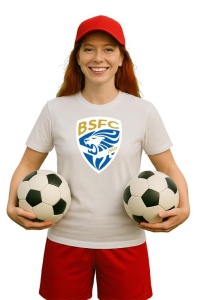 Tricou dama cu logo stema Brescia calcio Italia , din bumbac 100% - Img 3