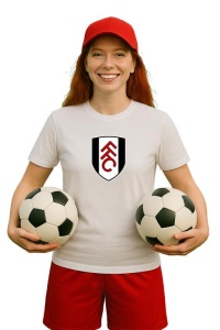 Tricou dama cu logo stema Fulham FC Anglia , din bumbac 100% - Img 3