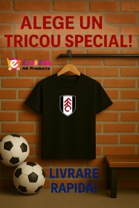 Tricou dama cu logo stema Fulham FC Anglia , din bumbac 100% - Img 6