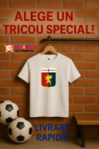 Tricou dama cu logo stema Genoa CFC Italia , din bumbac 100% - Img 10