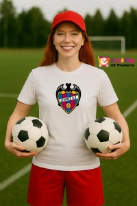 Tricou dama cu logo stema Levante UD Spania , din bumbac 100% - Img 8