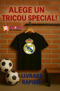 Tricou dama cu logo stema Real Madrid CF Spania , din bumbac 100% - Img 7