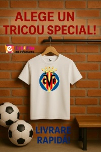 Tricou dama cu logo stema Villarreal_CF Spania , din bumbac 100% - Img 10