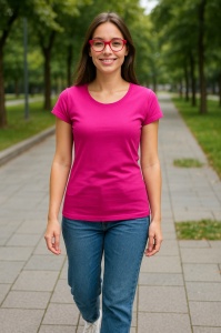 Tricou Dama decoltat, din bumbac 100%