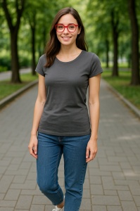 Tricou Dama decoltat, din bumbac 100% - Img 11