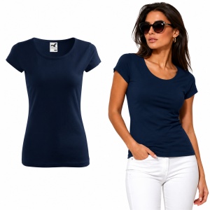Tricou Damă din Bumbac 100% – Cambrat, Decolteu Rotund, Mâneci Scurte | 25 de Culori - Img 9