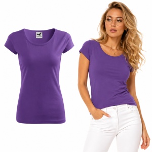 Tricou Damă din Bumbac 100% – Cambrat, Decolteu Rotund, Mâneci Scurte | 25 de Culori - Img 29