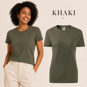 Tricou Damă din Bumbac 100%, Guler Rotund, Slim fit cambrat, XS-2XL, 23 Culori - Img 13