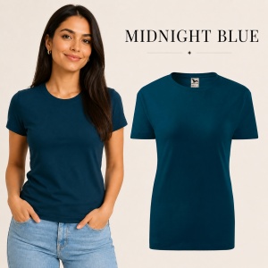 Tricou Damă din Bumbac 100%, Guler Rotund, Slim fit cambrat, XS-2XL, 23 Culori - Img 23