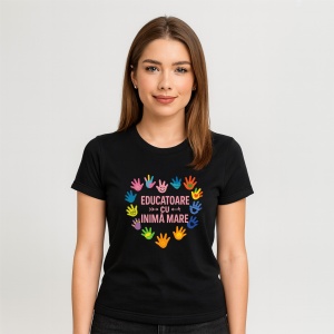 Tricou dama Educatoare cu inima mare