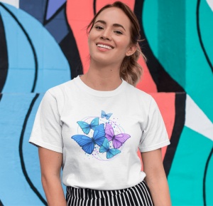 Tricou Dama Haios Personalizat - Butterfly - Cadou