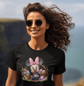Tricou Dama Haios Personalizat - Easter Minnie - Cadou - Img 3