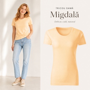 Tricou Damă Malfini Native GOTS 174 – 100% Bumbac Organic, Croială Cambrată, Guler Rotund, 15 Culori - Img 18