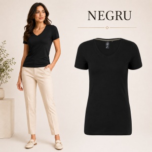 Tricou Damă Malfini Premium Action V-Neck 701 – Slim Fit, Guler în V, 95% Bumbac, 6 Culori, S–2XL - Img 15