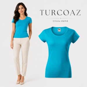 Tricou Damă Malfini Viper 161, 100% Bumbac, Single Jersey, Guler Rotund cu Decolteu Adânc, Croială Cambrată, 180 g/m², 13 Nuanțe, XS–2XL - Img 20