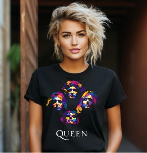 Tricou dama personalizat cu trupa Rock Queen Avatar