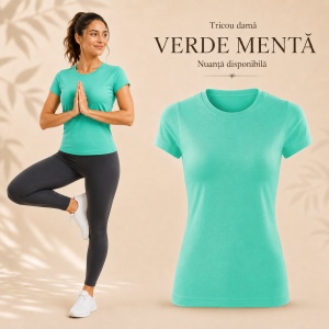 Tricou Damă Sport, pentru sala, alergare, divere activitari sportive, 100% Poliester Extra Dry, Uscare Rapidă, 18 Culori, XS–2XL - Img 27