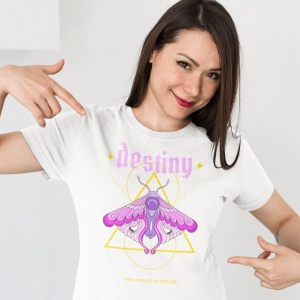 Tricou dama Streetwear - Destiny - din bumbac, personalizat - Cadou