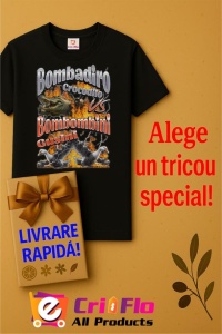 Tricou Dama Tralalero TraLaLa cu Bombadiro VS Gusini Funny Italian Brainrot Meme Graphic - Img 8
