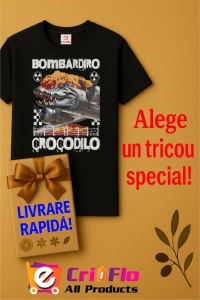 Tricou Dama Tralalero TraLaLa cu Bombardiro Crocodilo Italian Brainrot Meme (2) - Img 8