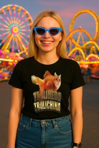 Tricou Dama Tralalero TraLaLa cu Boneca Ambalubu Funny Italian Brainrot Meme Humor Gen Z