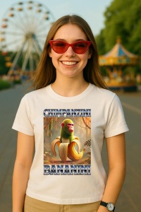 Tricou Dama Tralalero TraLaLa cu Chimpanzini Bananini Italian Brainrot Meme - Img 5