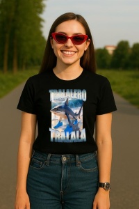 Tricou Dama Tralalero TraLaLa cu Tralalero Tralala Bootleg Brainrot Italian Brainrot Meme (4) - Img 4