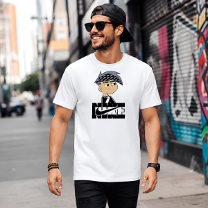 Tricou Danny Phantom Stil Anime Urban Logo Negru Street Design, din bumbac 100% Copii | Dama | Barbat - Img 5