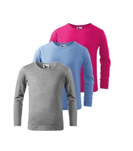 Tricou de copii cu maneca lunga 121 - Gri, Turcoaz, Roz