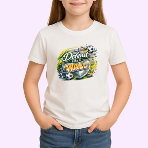 Tricou Defend Like A Wall Portar Fotbal V1, din bumbac 100% , tricou alb pentru Copii | Dama | Barbat - Img 2