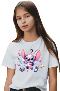 Tricou din bumbac 100% pentru copii, Angel, Back To School, scoala, educatie, joaca, personaje