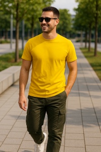 Tricou din bumbac bărbați Classic New 132 - Img 11