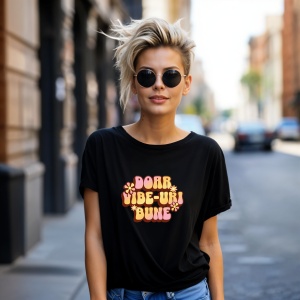 Tricou Doar vibeNegru,uri bune Negru, Copii | Dama | Barbat - Img 7