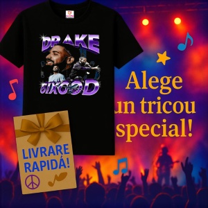 Tricou Drake v1, muzica POP, Dama | Barbat | Copii, Culoare Negru - Img 15