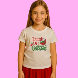 Tricou Drink Up Grinches Grinchmas For Cricut Sublimation, din bumbac 100%, tricou alb, Copii | Dama | Barbat - Img 2