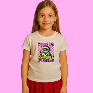 Tricou Drink Up Grinches Its Christmas 3, din bumbac 100%, tricou alb, Copii | Dama | Barbat - Img 2