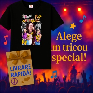 Tricou Dua Lipa - Butterflies Theme, muzica POP, Dama | Barbat | Copii, Culoare Negru - Img 11
