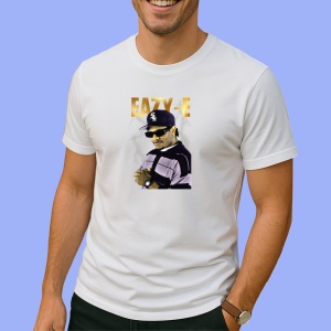 Tricou Eazy-E - Striped Shirt, muzica ELECTRONIC, Dama | Barbat | Copii - Img 2