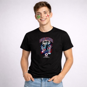 Tricou Eduardo Camavinga France World Cup Fifa 2026 V2, din bumbac 100%, tricou negru, Copii | Dama | Barbat - Img 2