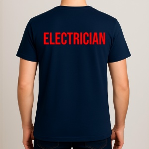 Tricou ELECTRICIAN, Personalizat | Unisex Dama si Barbat, Albastru Inchis