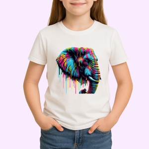 Tricou Elefant stil pop art imagine simbolica si vibranta Copii | Dama | Barbat - Img 4